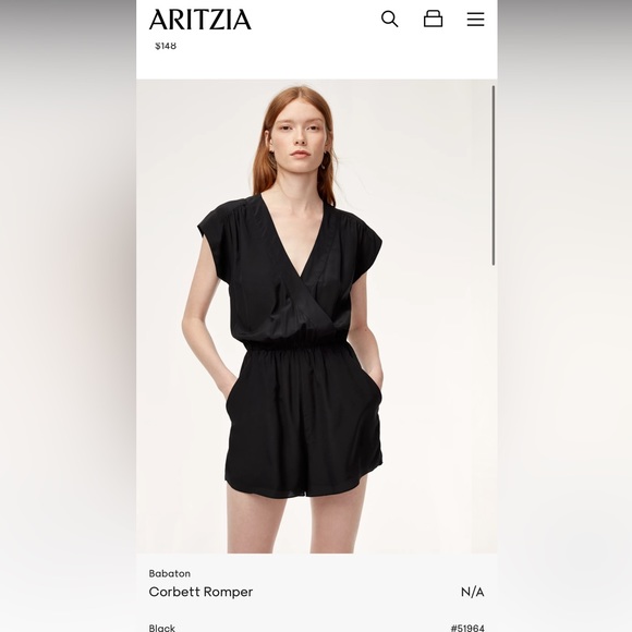 LIKE NEW ARITZIA BABATON 100% SILK ROMPER SIZE M - Picture 1 of 7